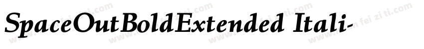 SpaceOutBoldExtended Itali字体转换